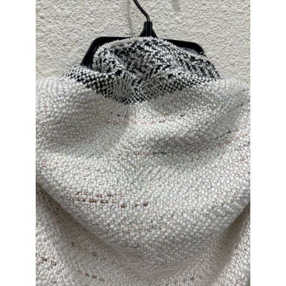 Express Bohemian sleeveless Poncho cotton blend one size Ivory Fringe - Picture 7 of 7